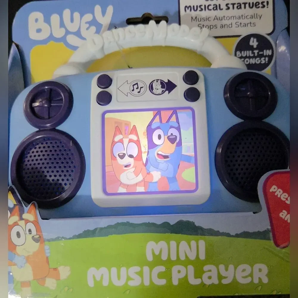 Bluey Mini Music Player Toy 4 Songs Musical Statues Light Up Dance Mode NIB